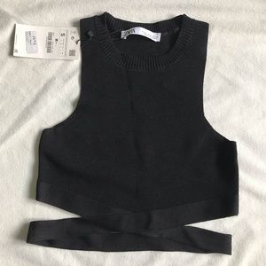 ZARA Cut Out Knit Top